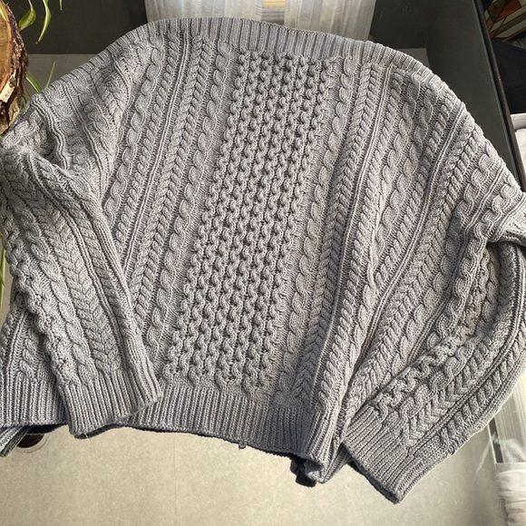 Marc by Marc Jacobs Cropped Oversized Cable Knit Sweater, Size M/L Womens - Picture 2 of 6